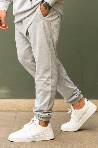 Pantalon Sarouel Starter Wassat gris chiné – vue rapprochée
