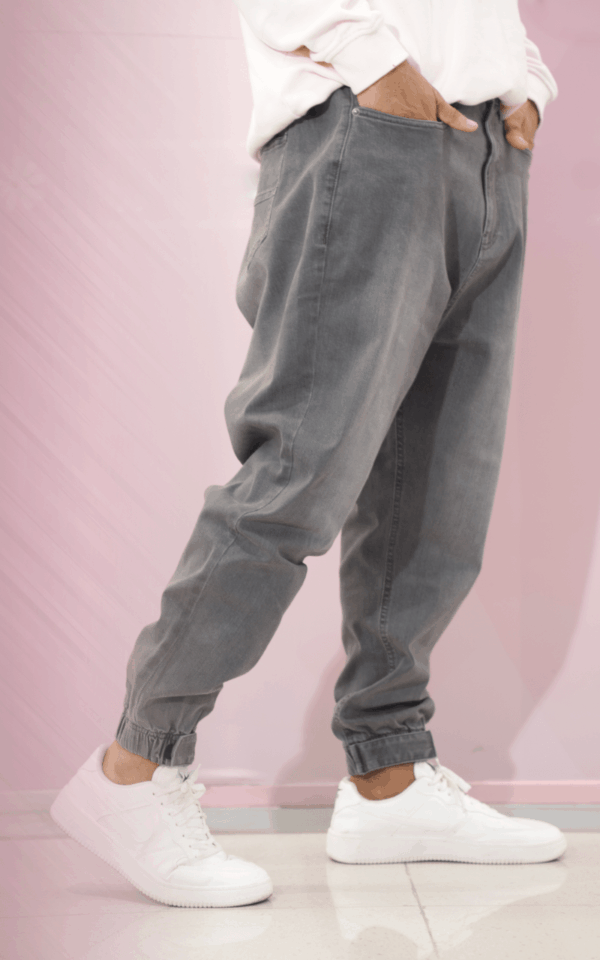 Sarouel Denim Wassat gris, vue de côté