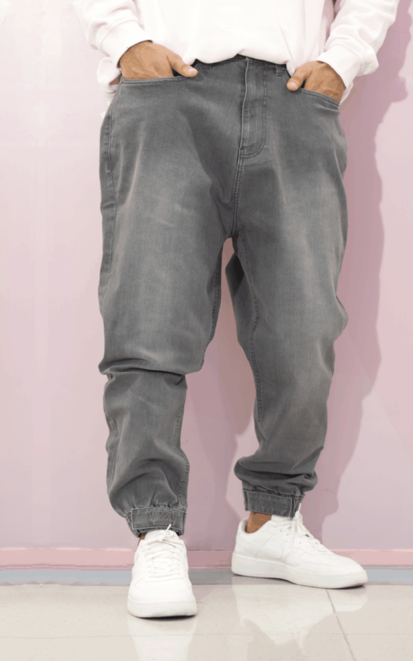 Sarouel Denim Wassat gris, vue de face