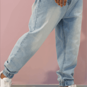 Sarouel Denim Wassat bleu clair, vue de côté