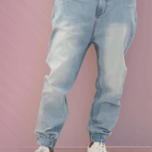 Sarouel Denim Wassat bleu clair, vue de face