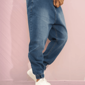 Sarouel Denim Wassat bleu foncé, vue de côté