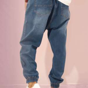Sarouel Denim Wassat bleu foncé, vue de dos