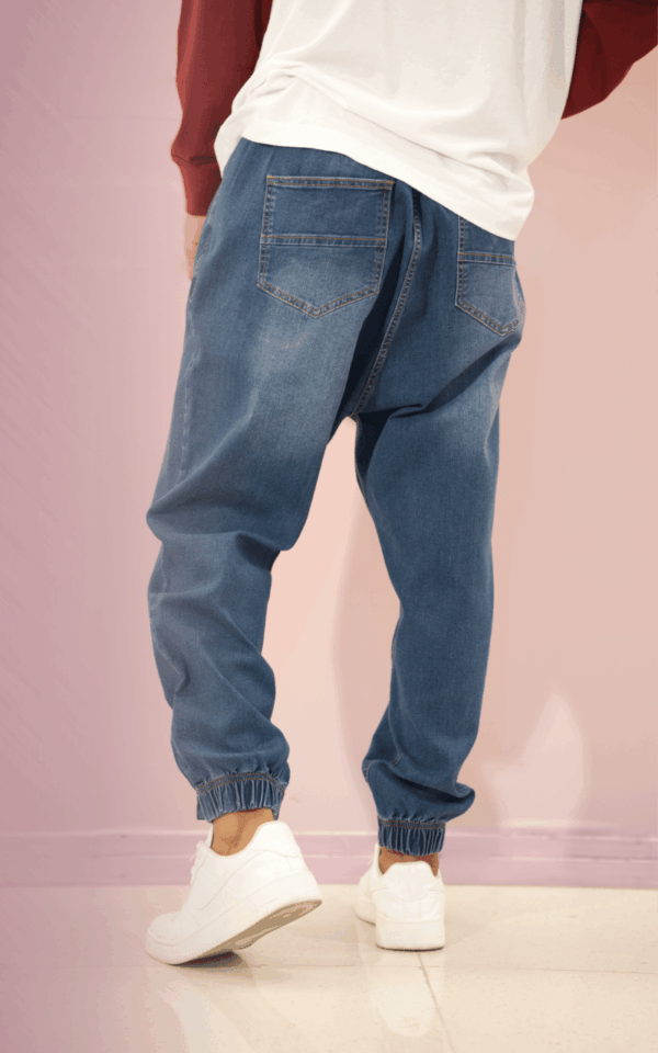 Sarouel Denim Wassat bleu foncé, vue de dos