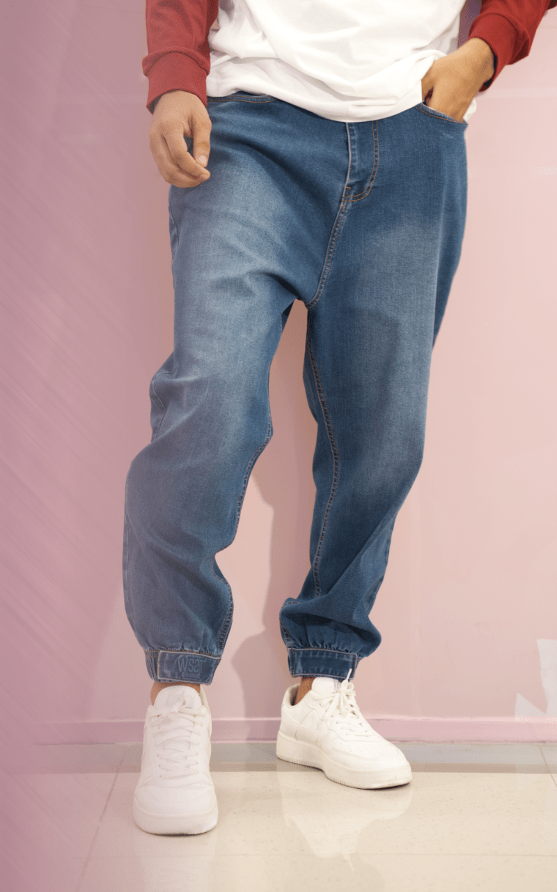 Sarouel Denim Wassat bleu foncé, vue de face