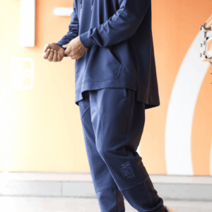 Ensemble Terry Wassat bleu, vue de côté