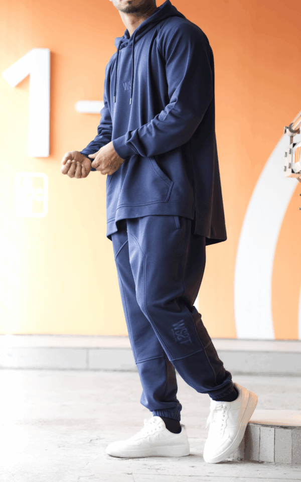 Ensemble Terry Wassat bleu, vue de côté