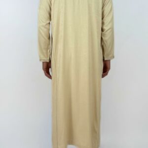 Caftan homme, coloris beige, vue de dos