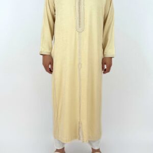 Caftan homme, coloris beige, vue de face