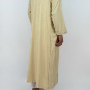 Caftan homme, coloris beige, vue de côté